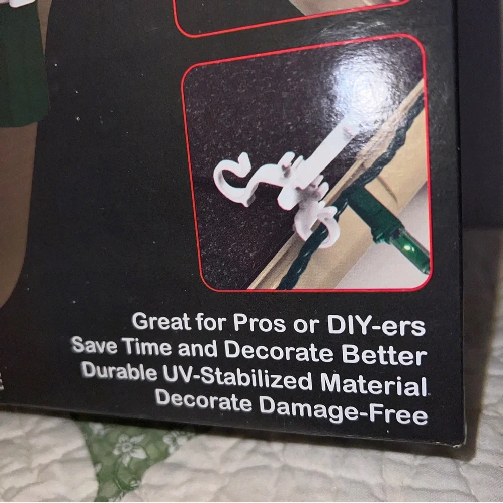 Adams Deluxe Shingle Gutter LIGHT CLIPS White Polypropylene HeavyDuty 50 Pk